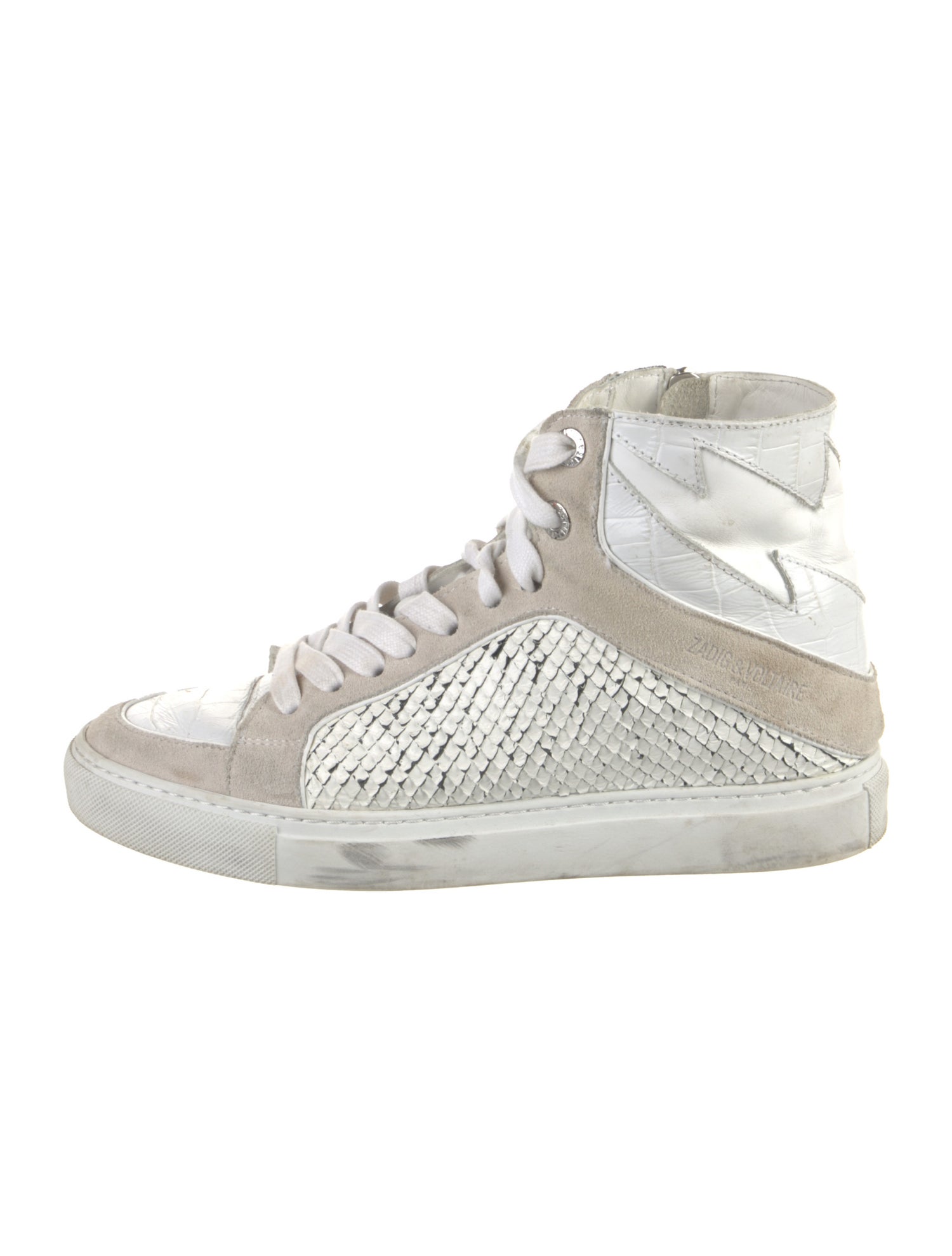 Zadig & Voltaire Leather Animal Print Sneakers
