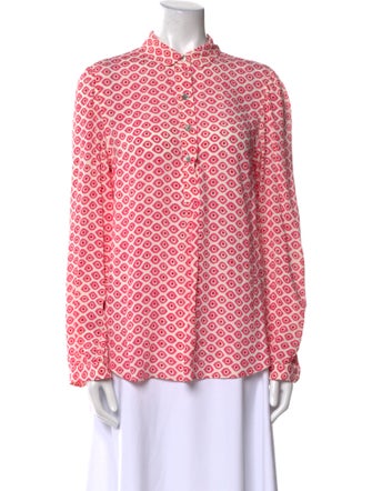 Zadig & Voltaire Printed Mock Neck Blouse