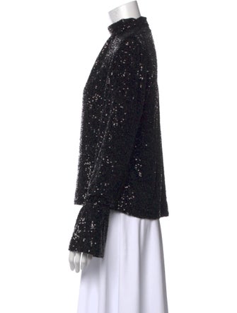 Zadig & Voltaire Patterned Mock Neck Blouse