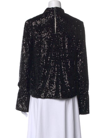 Zadig & Voltaire Patterned Mock Neck Blouse