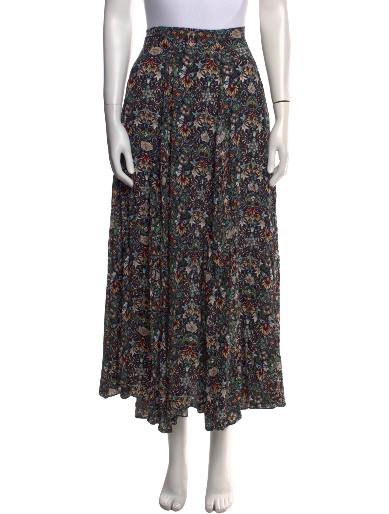 Zadig & Voltaire Floral Print Midi Length Skirt