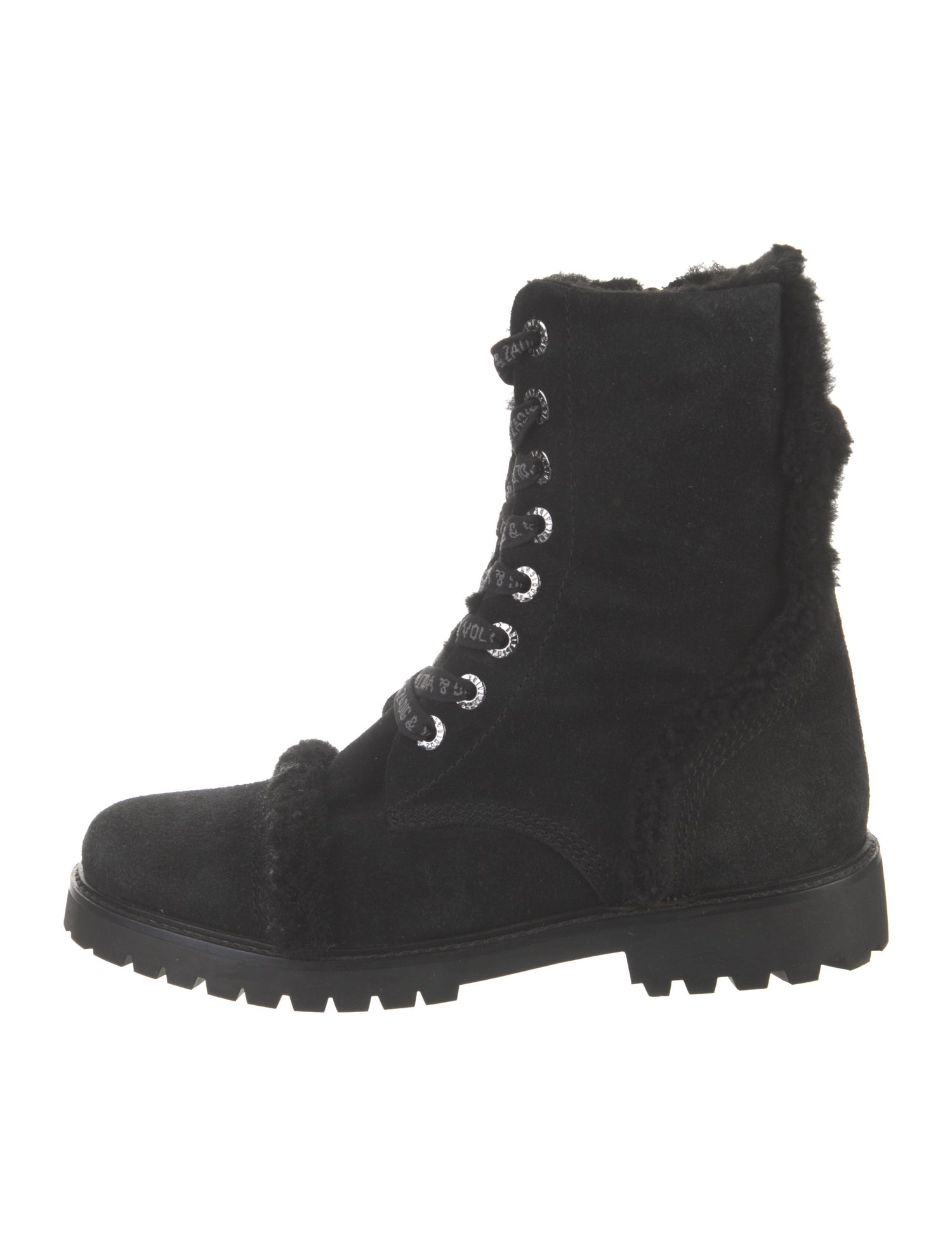 Zadig & Voltaire Suede Combat Boots
