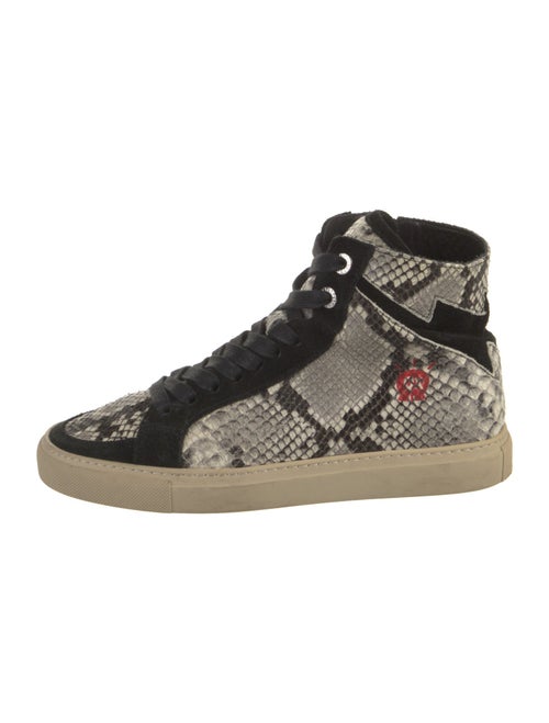 Zadig & Voltaire Snakeskin Animal Print Sneakers