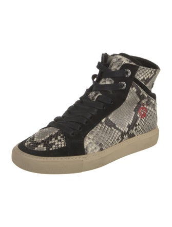 Zadig & Voltaire Snakeskin Animal Print Sneakers