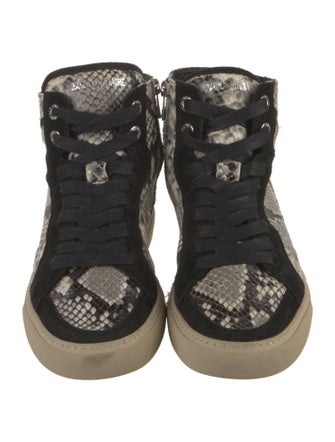 Zadig & Voltaire Snakeskin Animal Print Sneakers