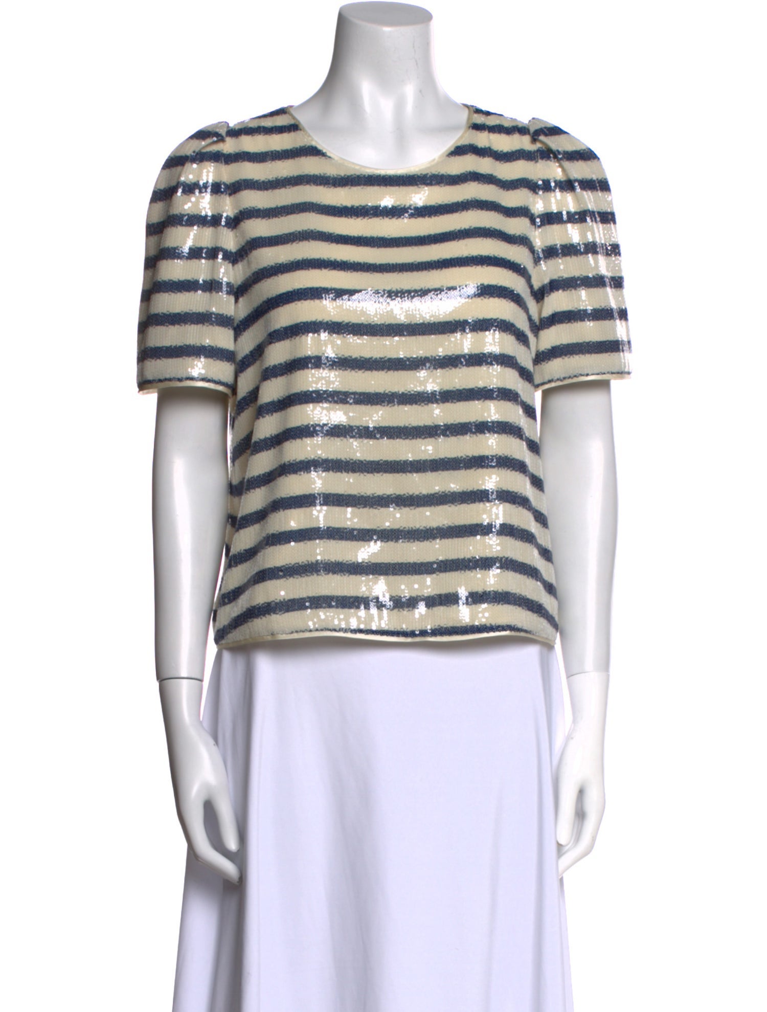 Zadig & Voltaire Silk Striped T-Shirt