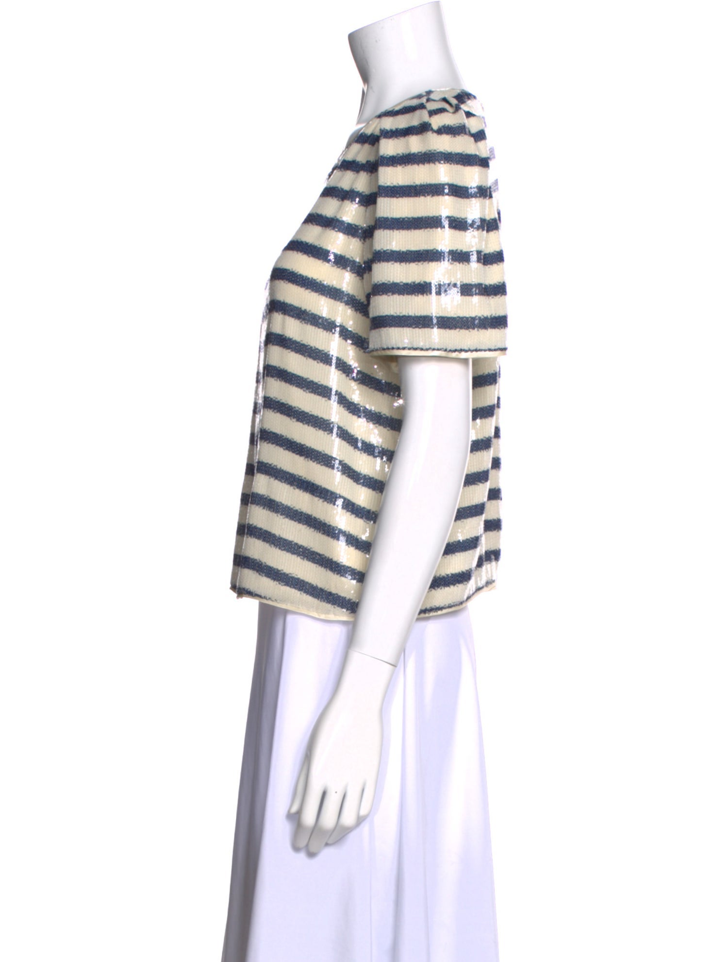 Zadig & Voltaire Silk Striped T-Shirt