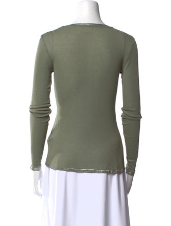 Zadig & Voltaire Scoop Neck Long Sleeve Top