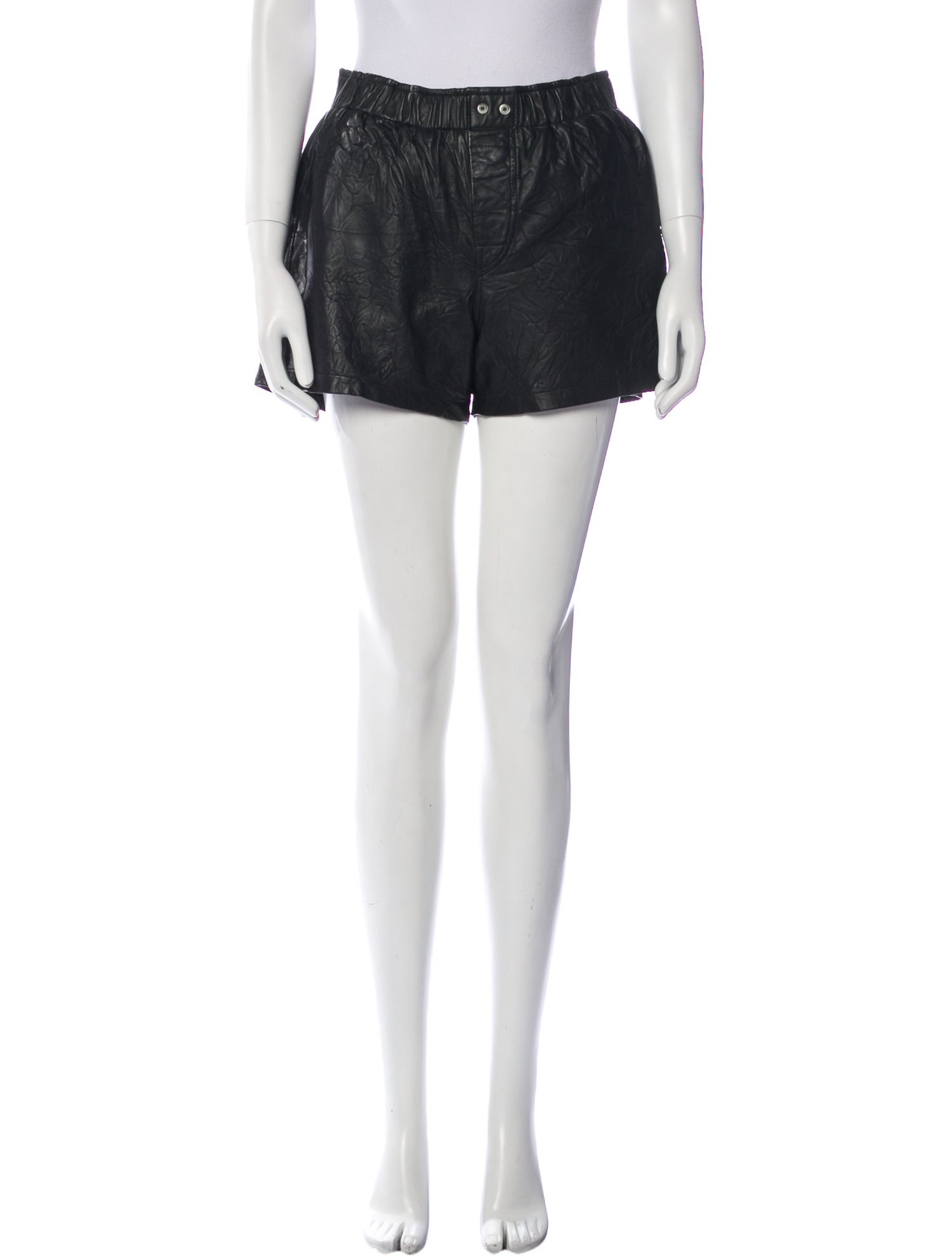 Zadig & Voltaire Lamb Leather Mini Shorts
