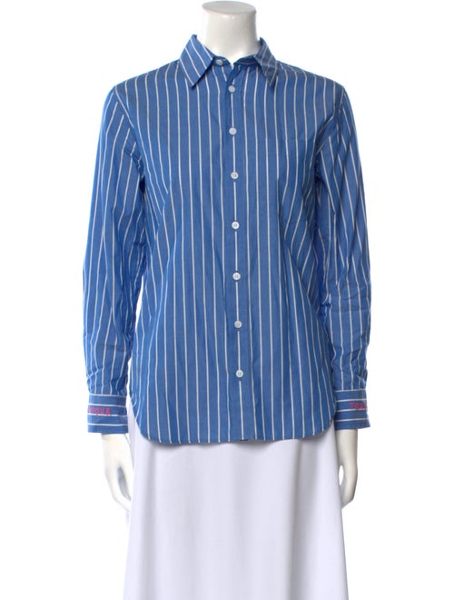Zadig & Voltaire Striped Long Sleeve Button-Up Top