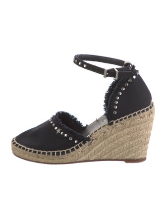 Zadig & Voltaire Canvas Crystal Embellishments D'Orsay Pumps