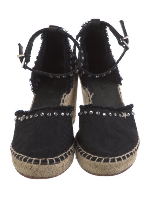 Zadig & Voltaire Canvas Crystal Embellishments D'Orsay Pumps