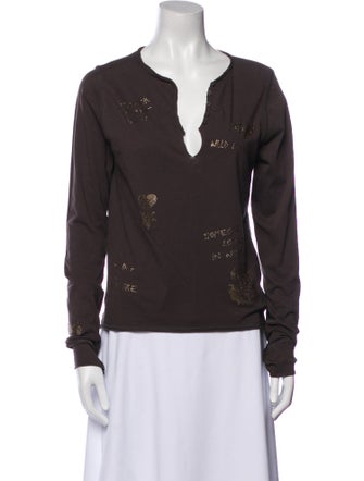 Zadig & Voltaire V-Neck Long Sleeve Top