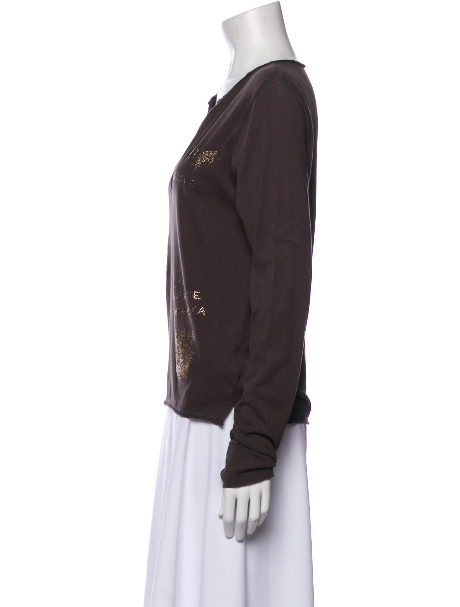 Zadig & Voltaire V-Neck Long Sleeve Top