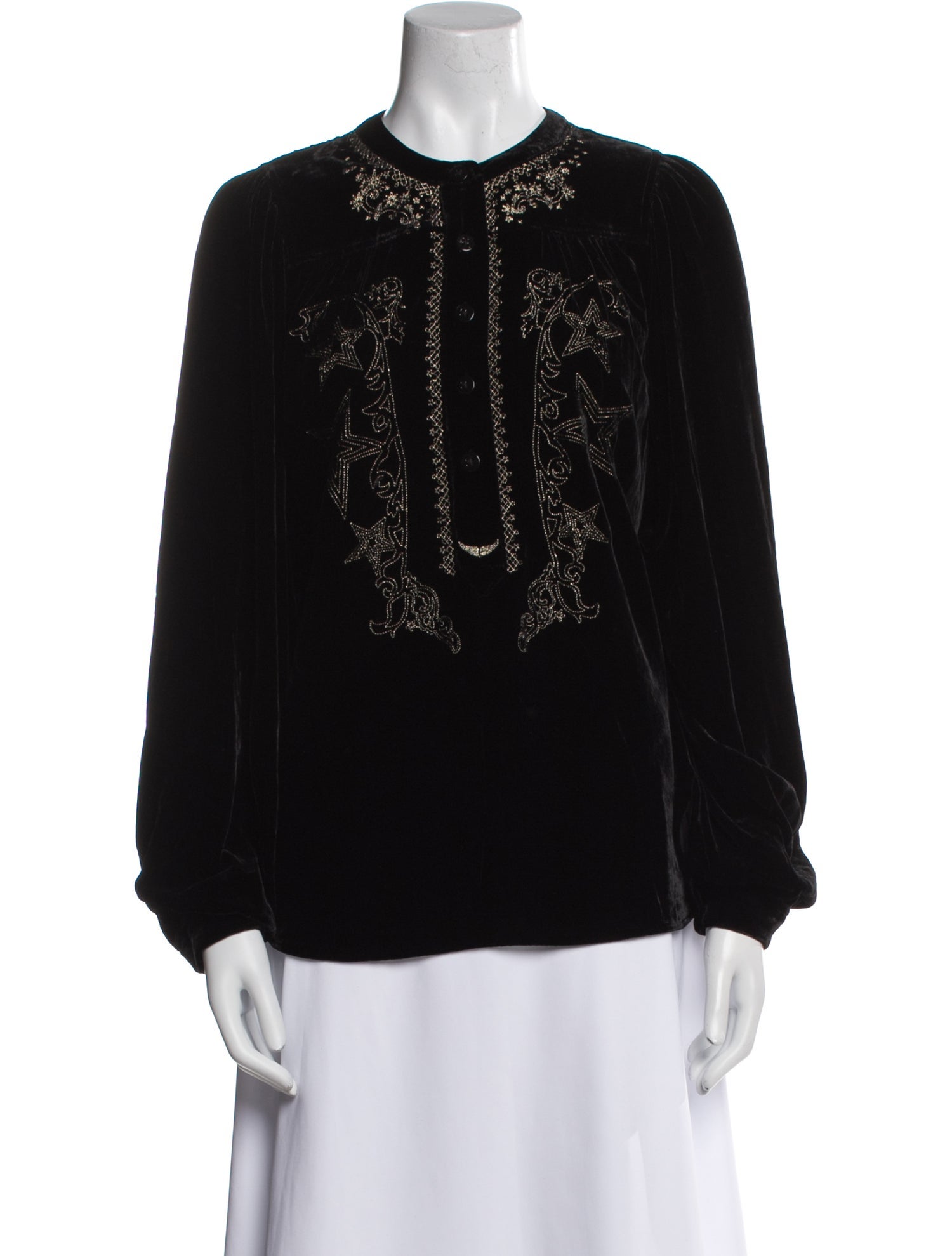 Zadig & Voltaire Crew Neck Long Sleeve Blouse w/ Tags