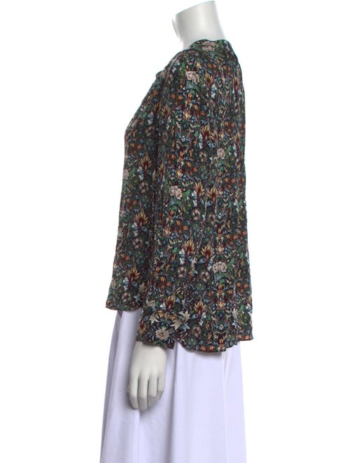 Zadig & Voltaire Floral Print V-Neck Blouse