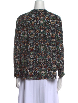 Zadig & Voltaire Floral Print V-Neck Blouse
