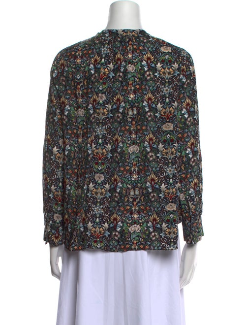 Zadig & Voltaire Floral Print V-Neck Blouse