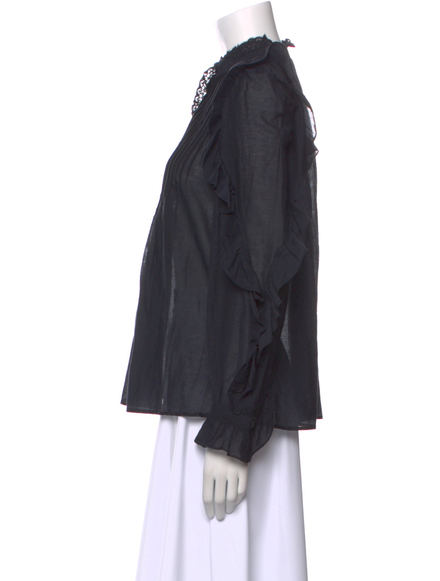 Zadig & Voltaire Mock Neck Long Sleeve Blouse