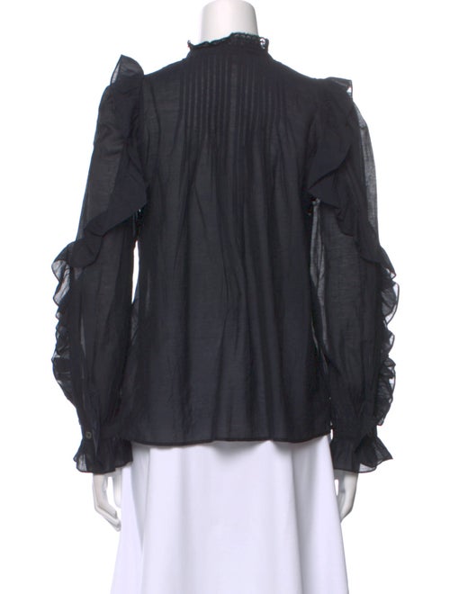 Zadig & Voltaire Mock Neck Long Sleeve Blouse