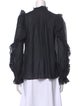Zadig & Voltaire Mock Neck Long Sleeve Blouse