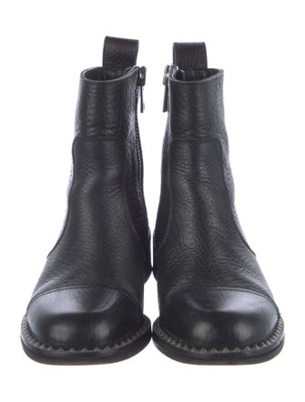 Zadig & Voltaire Leather Studded Accents Moto Boots