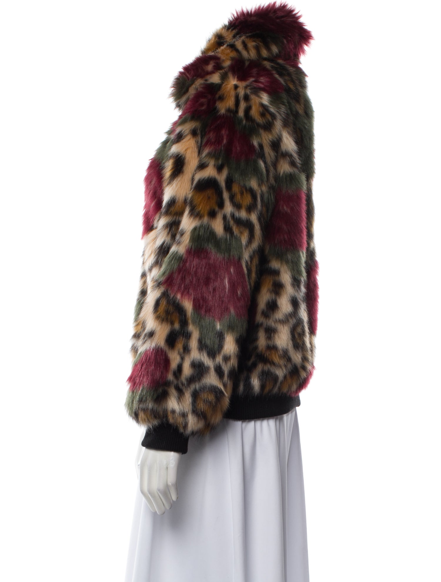 Zadig & Voltaire Faux Fur Animal Print Faux Fur Jacket
