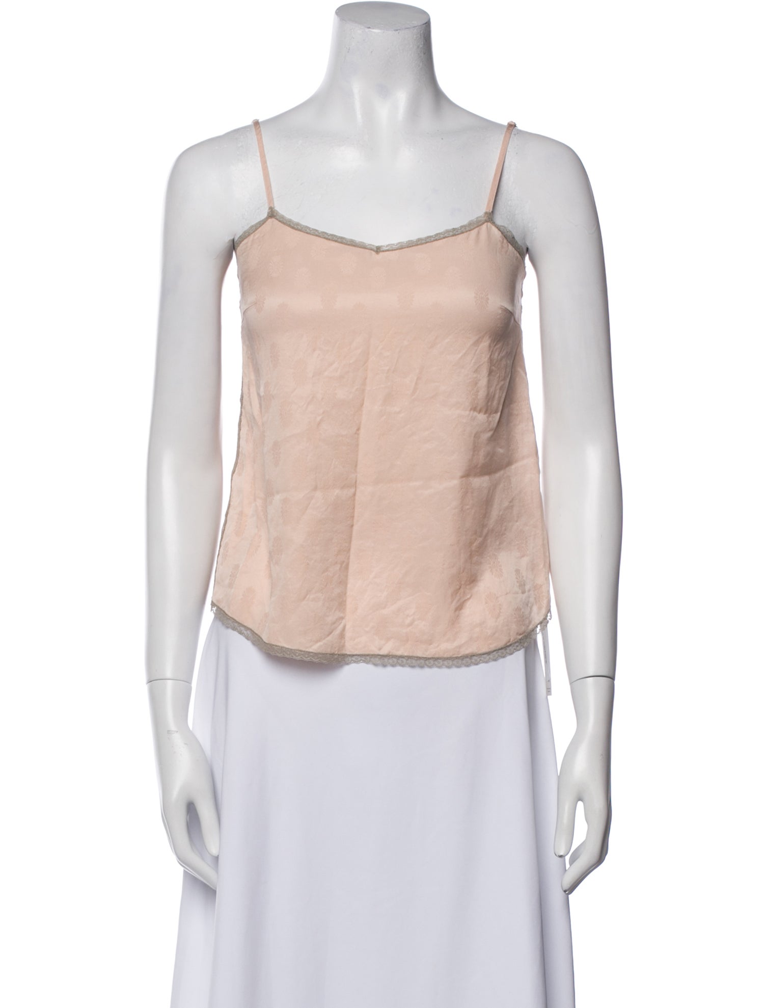 Zadig & Voltaire Silk Square Neckline Crop Top