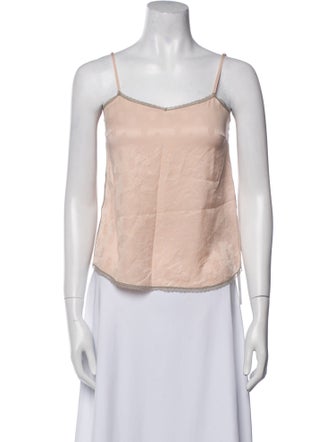 Zadig & Voltaire Silk Square Neckline Crop Top