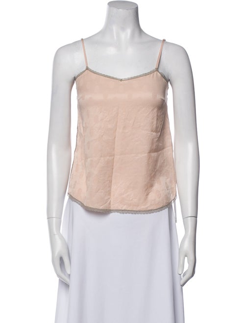 Zadig & Voltaire Silk Square Neckline Crop Top