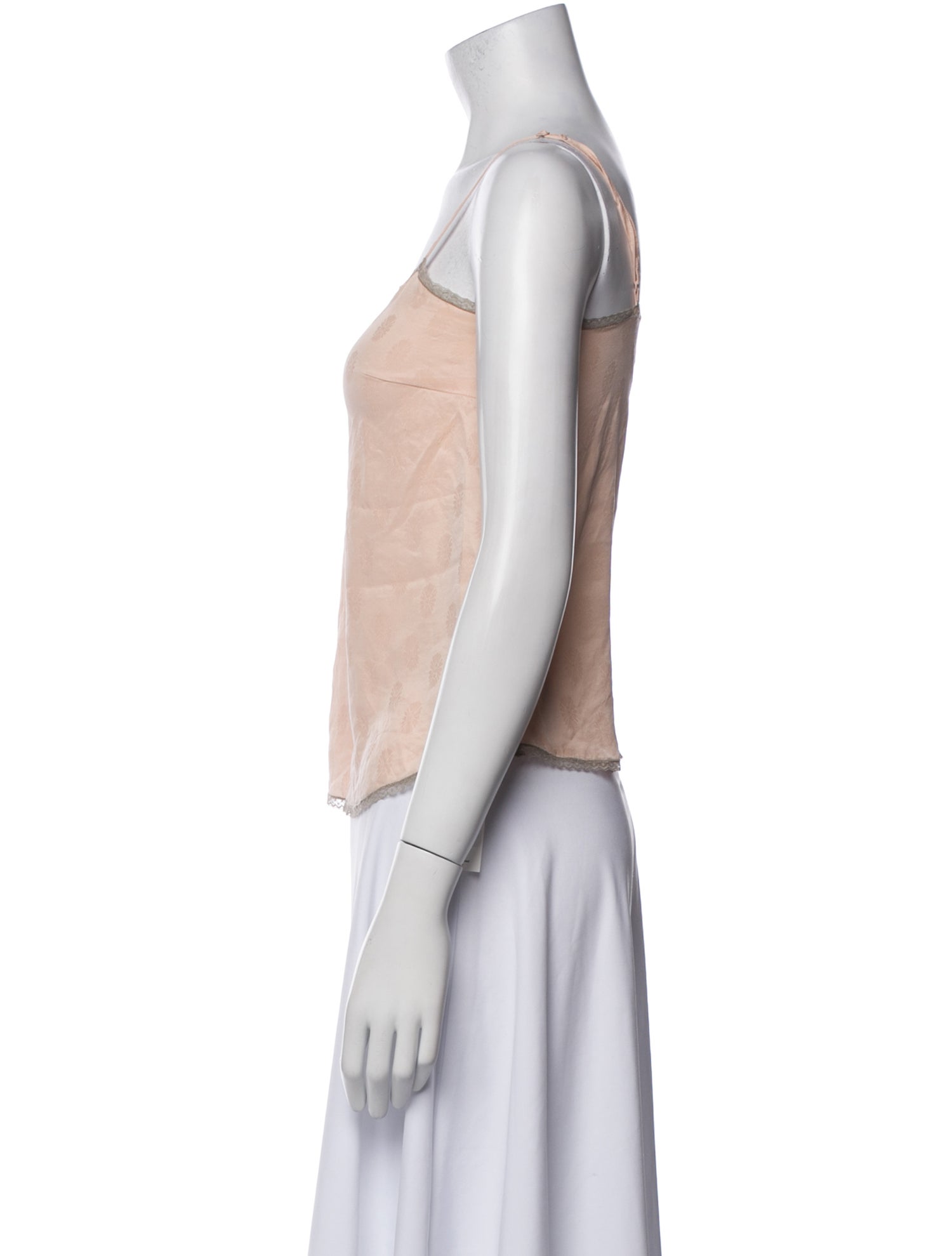 Zadig & Voltaire Silk Square Neckline Crop Top