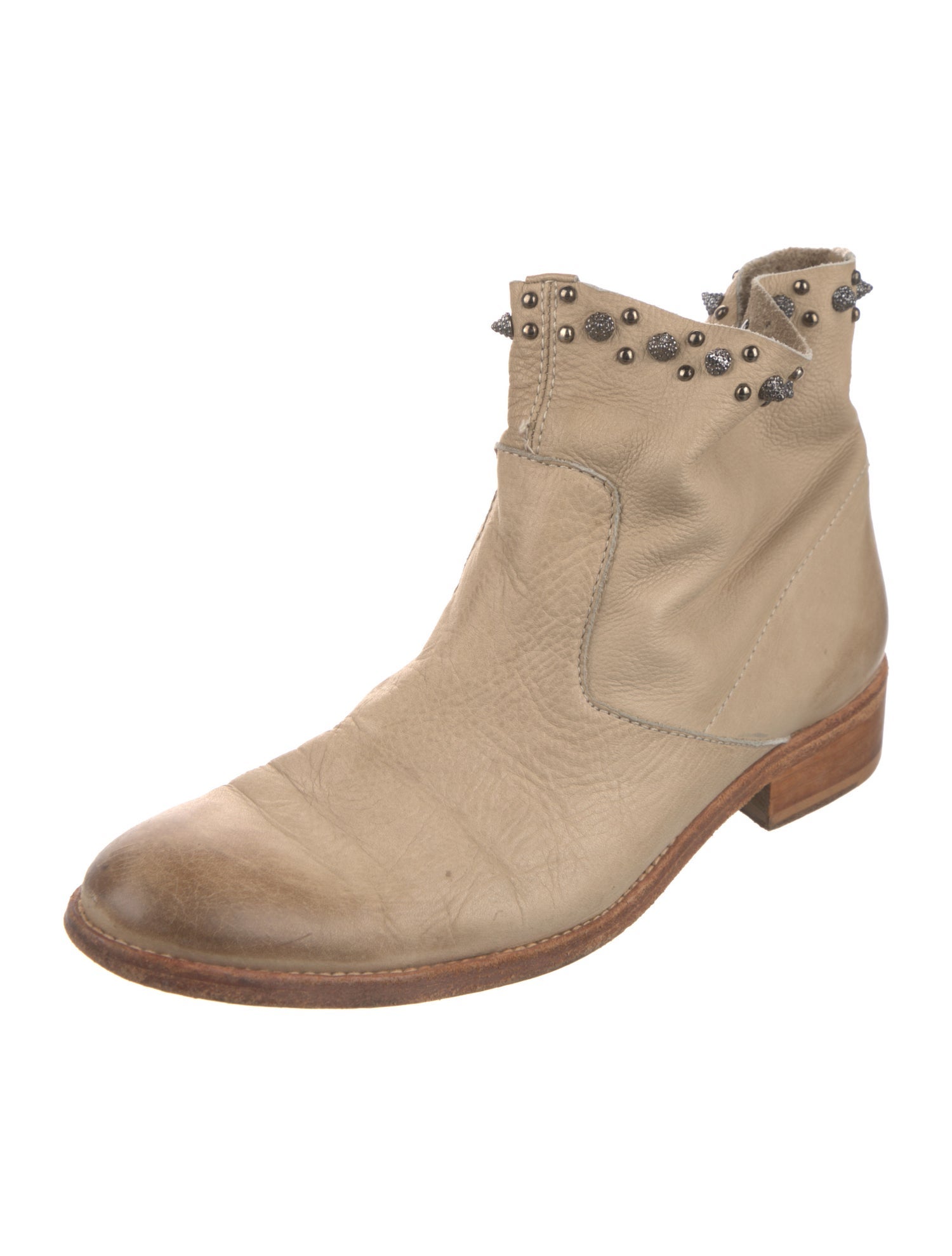 Zadig & Voltaire Leather Studded Accents Boots