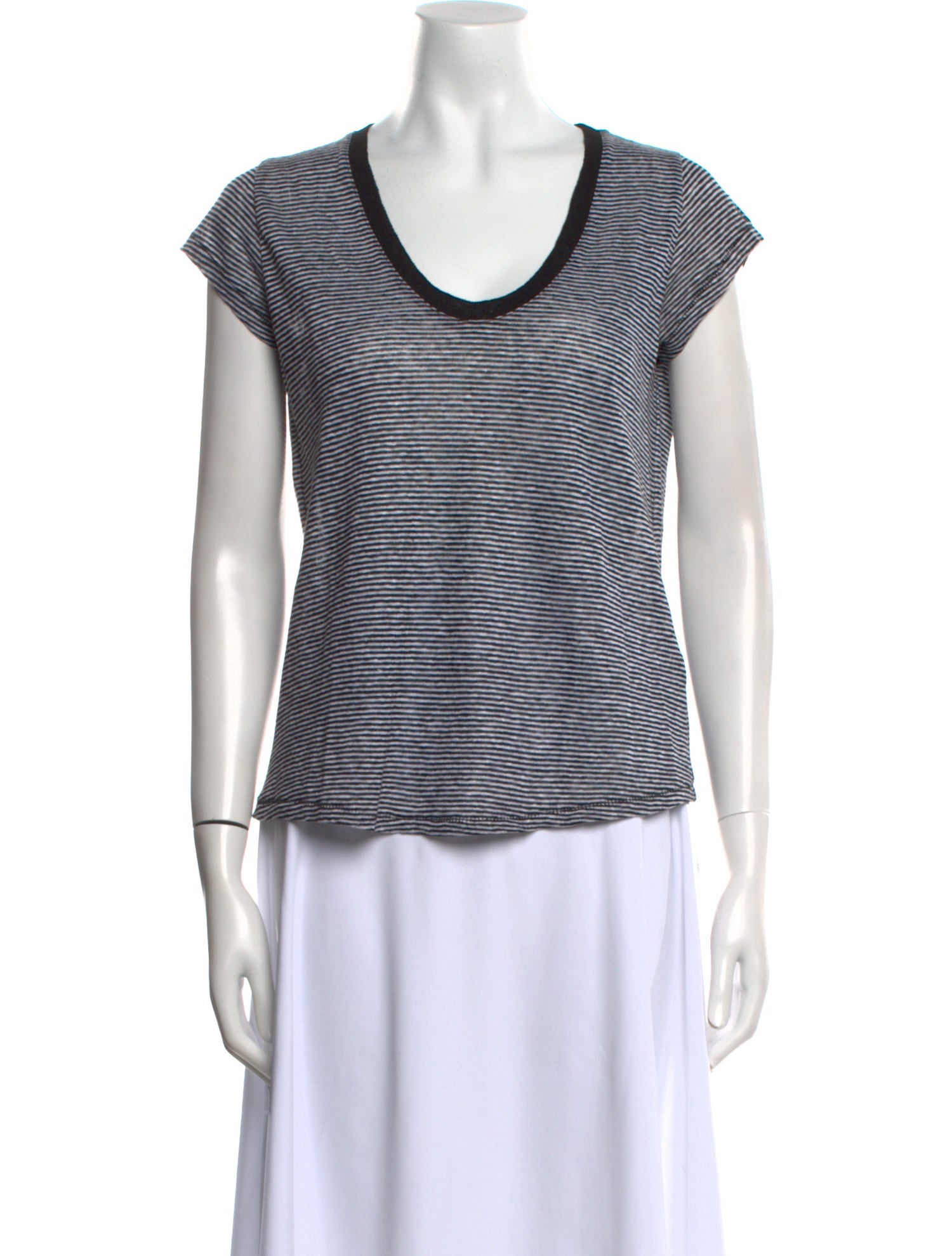 Zadig & Voltaire Linen Striped T-Shirt