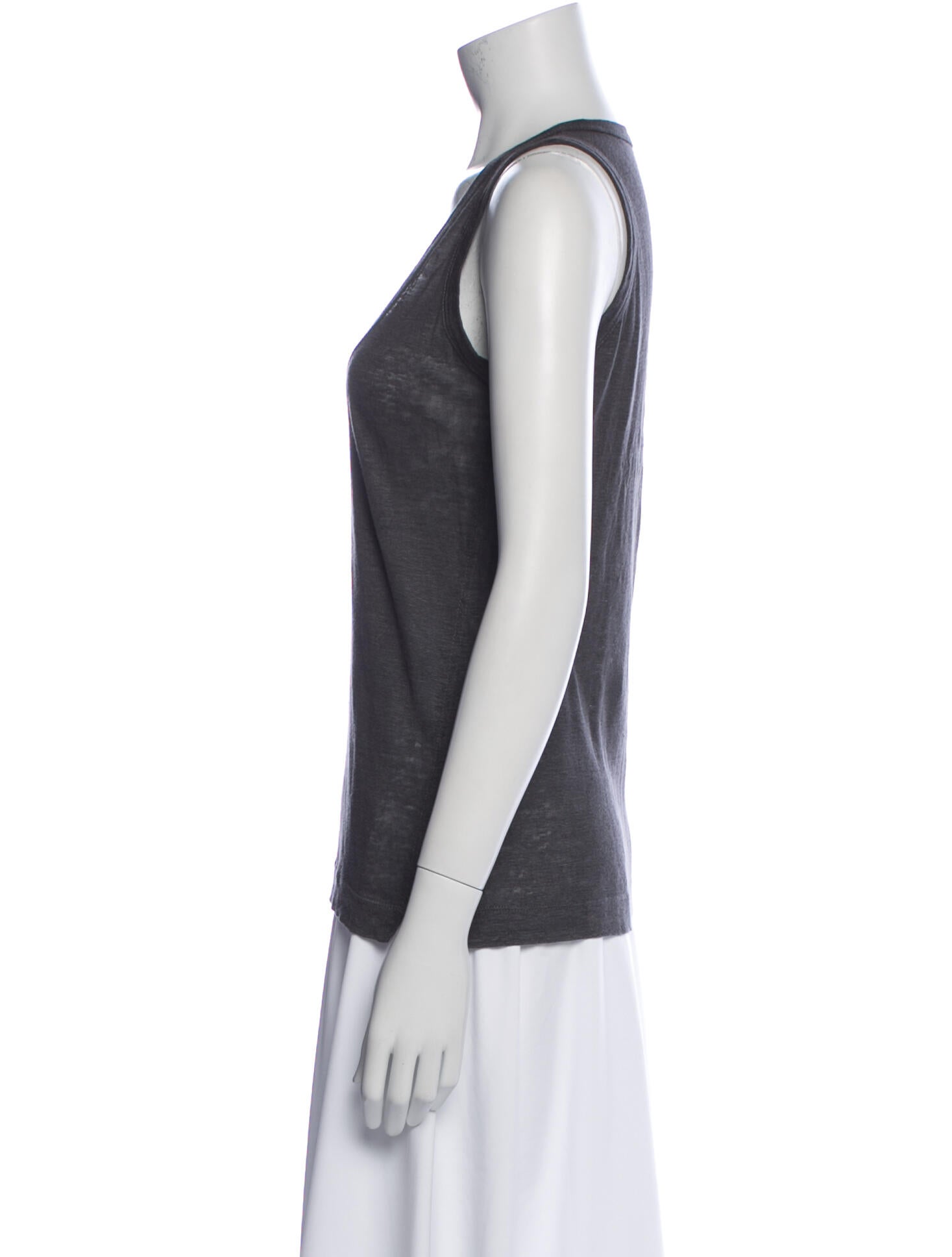 Zadig & Voltaire Linen Scoop Neck Top