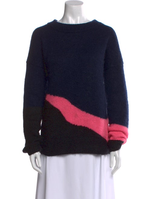 Zadig & Voltaire Colorblock Pattern Scoop Neck Sweater