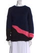 Zadig & Voltaire Colorblock Pattern Scoop Neck Sweater