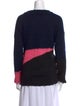 Zadig & Voltaire Colorblock Pattern Scoop Neck Sweater