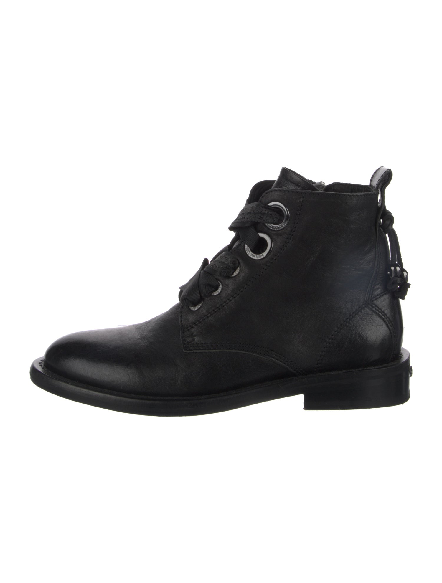 Zadig & Voltaire Leather Combat Boots