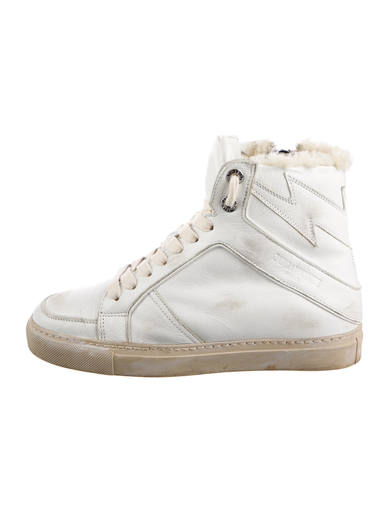 Zadig & Voltaire Leather Wedge Sneakers