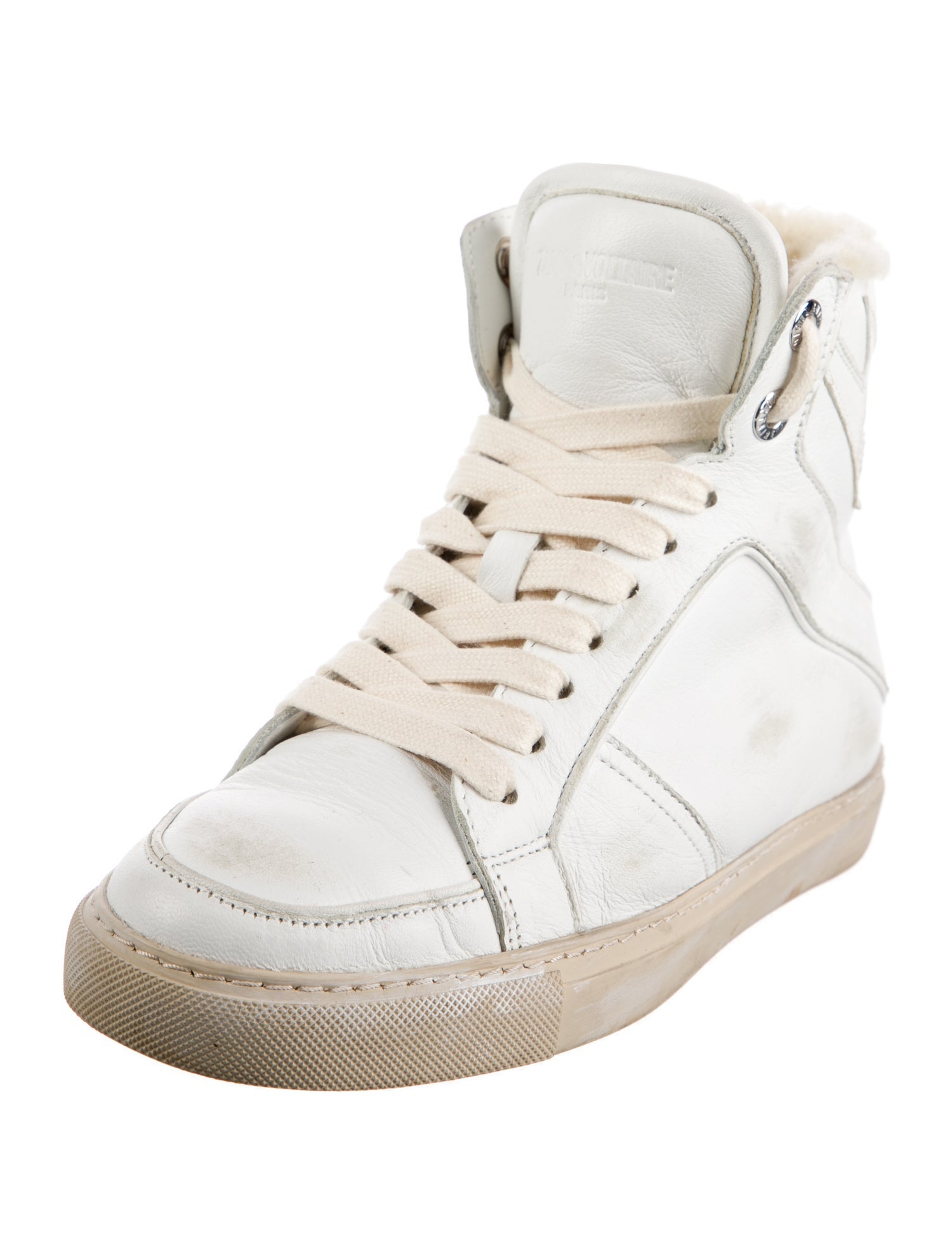 Zadig & Voltaire Leather Wedge Sneakers