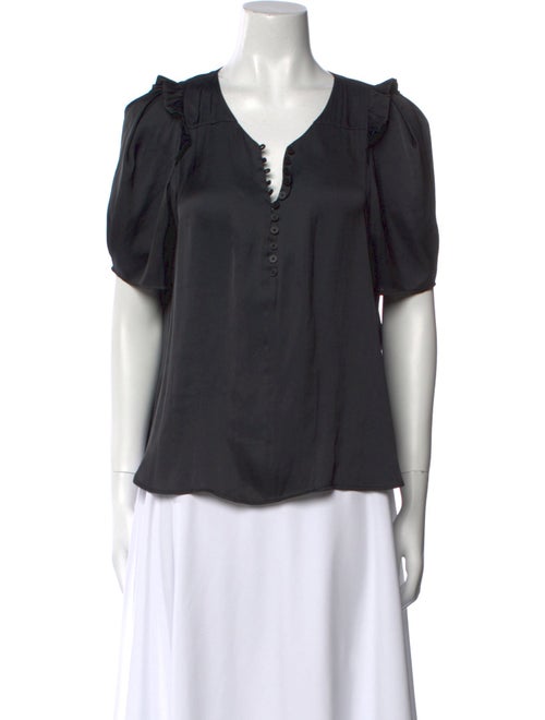 Zadig & Voltaire V-Neck Short Sleeve Blouse