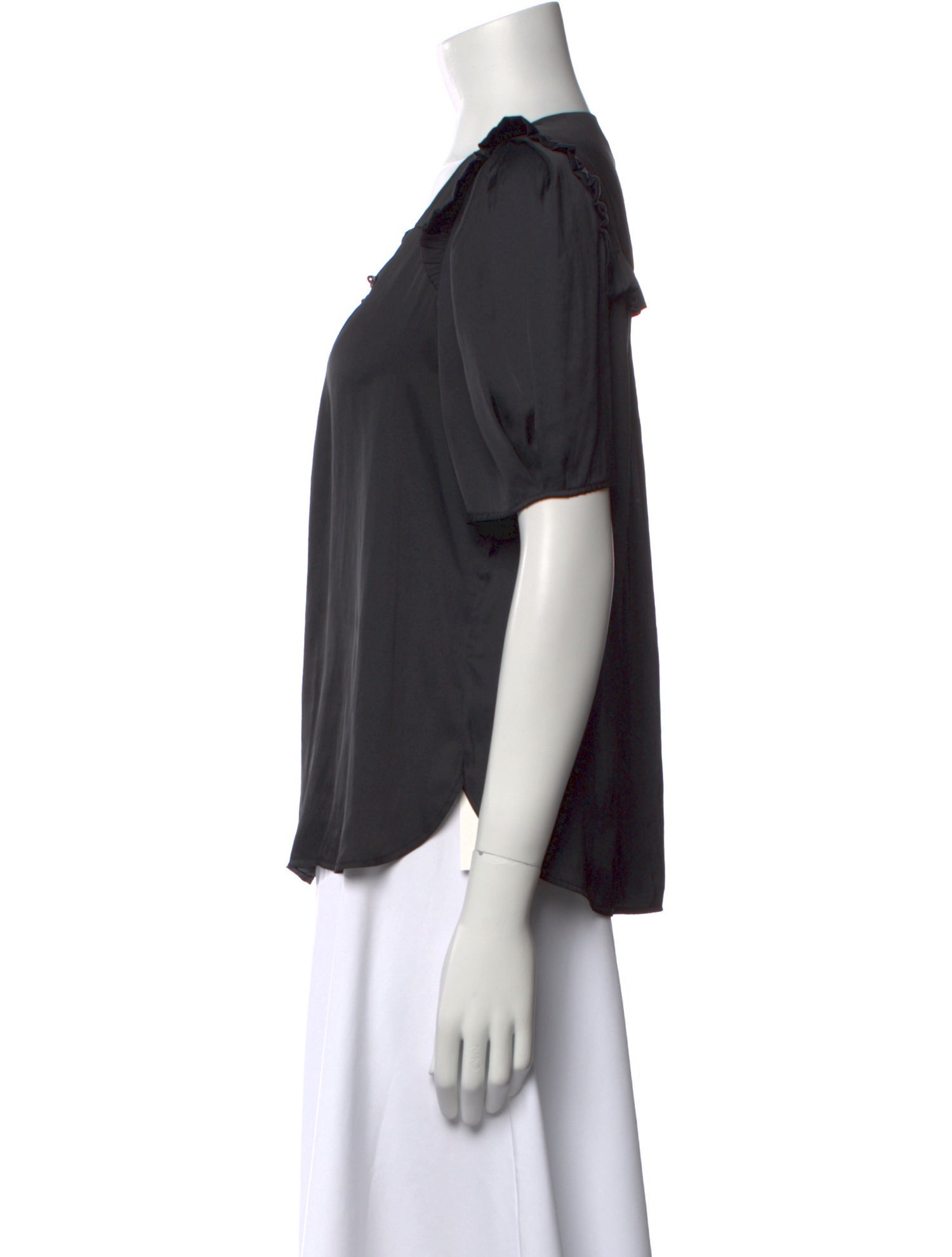 Zadig & Voltaire V-Neck Short Sleeve Blouse