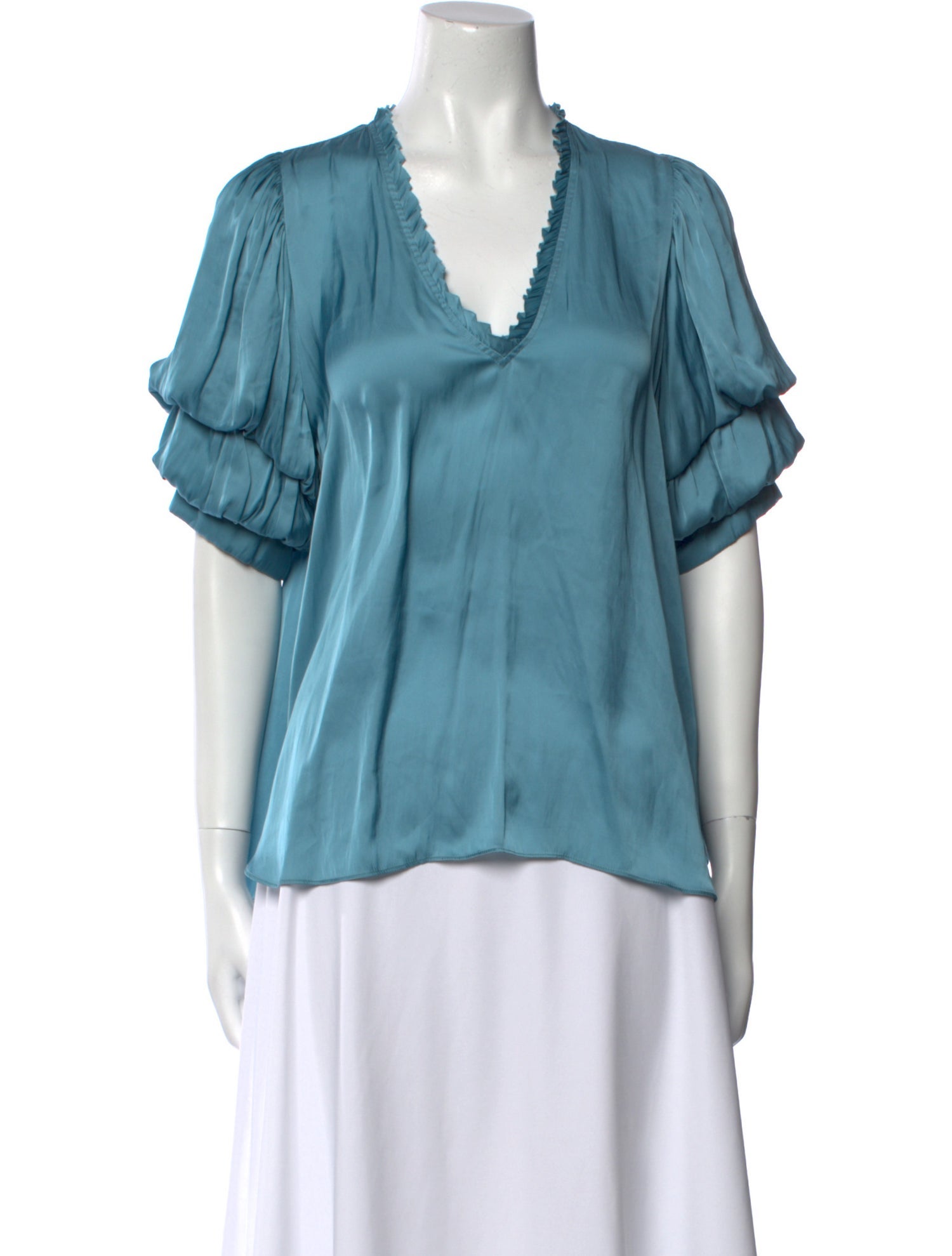 Zadig & Voltaire V-Neck Short Sleeve Blouse