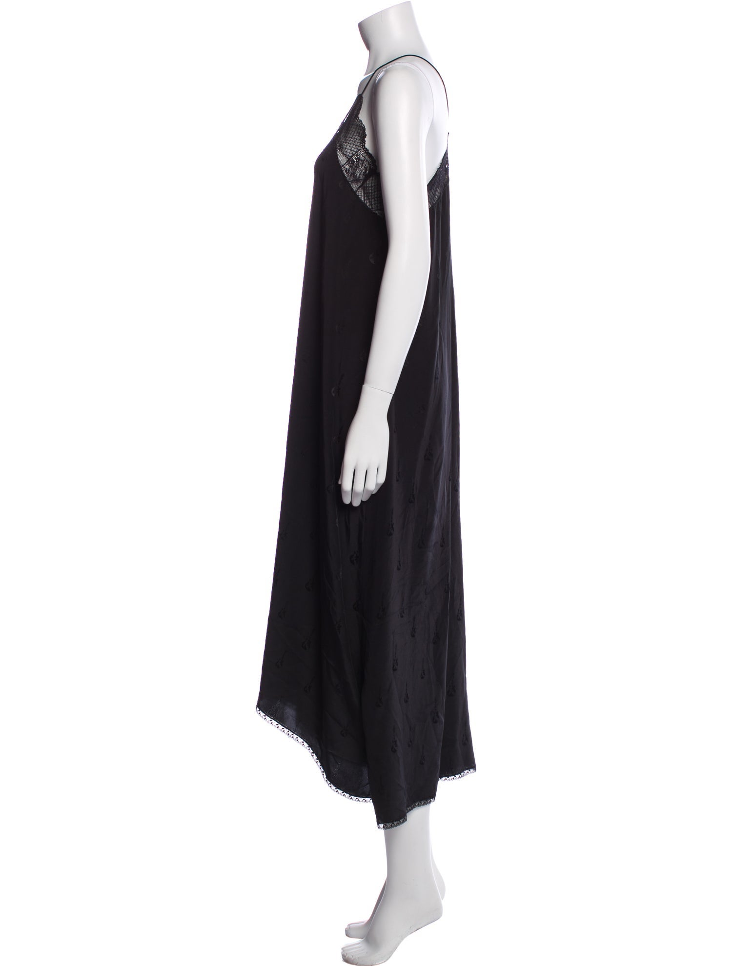 Zadig & Voltaire Silk Crystal Embellishments Nightgown