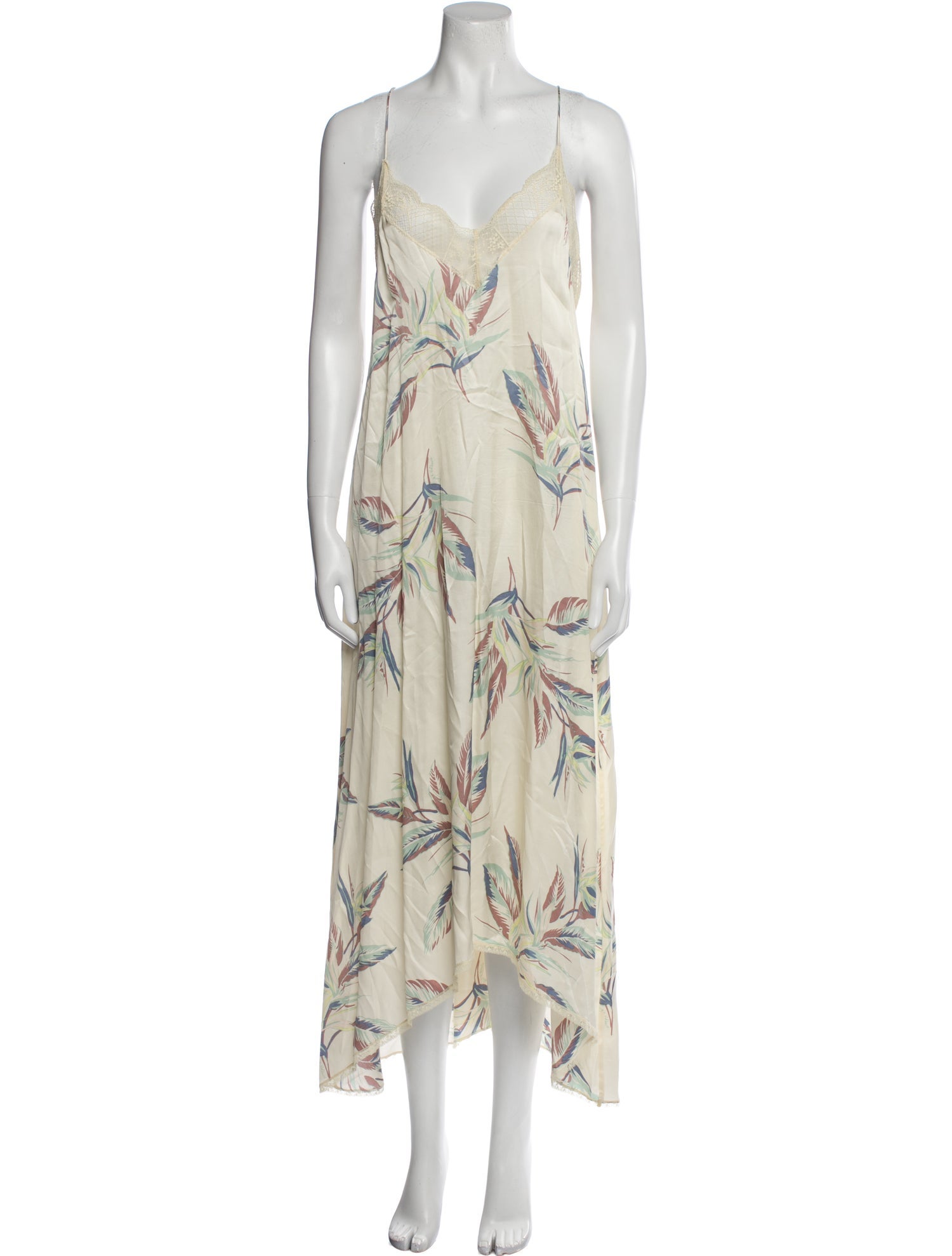 Zadig & Voltaire Printed Lace Trim Embellishment Nightgown