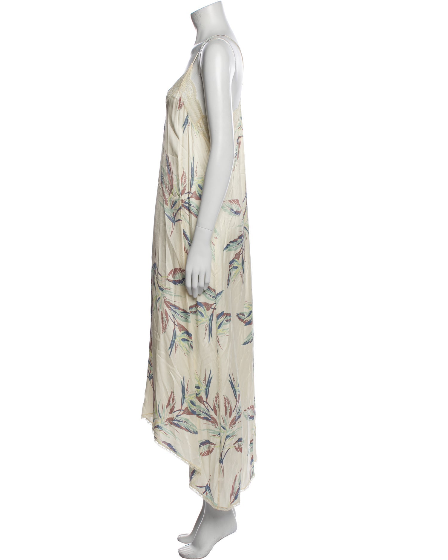 Zadig & Voltaire Printed Lace Trim Embellishment Nightgown