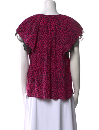 Zadig & Voltaire Printed Crew Neck Blouse