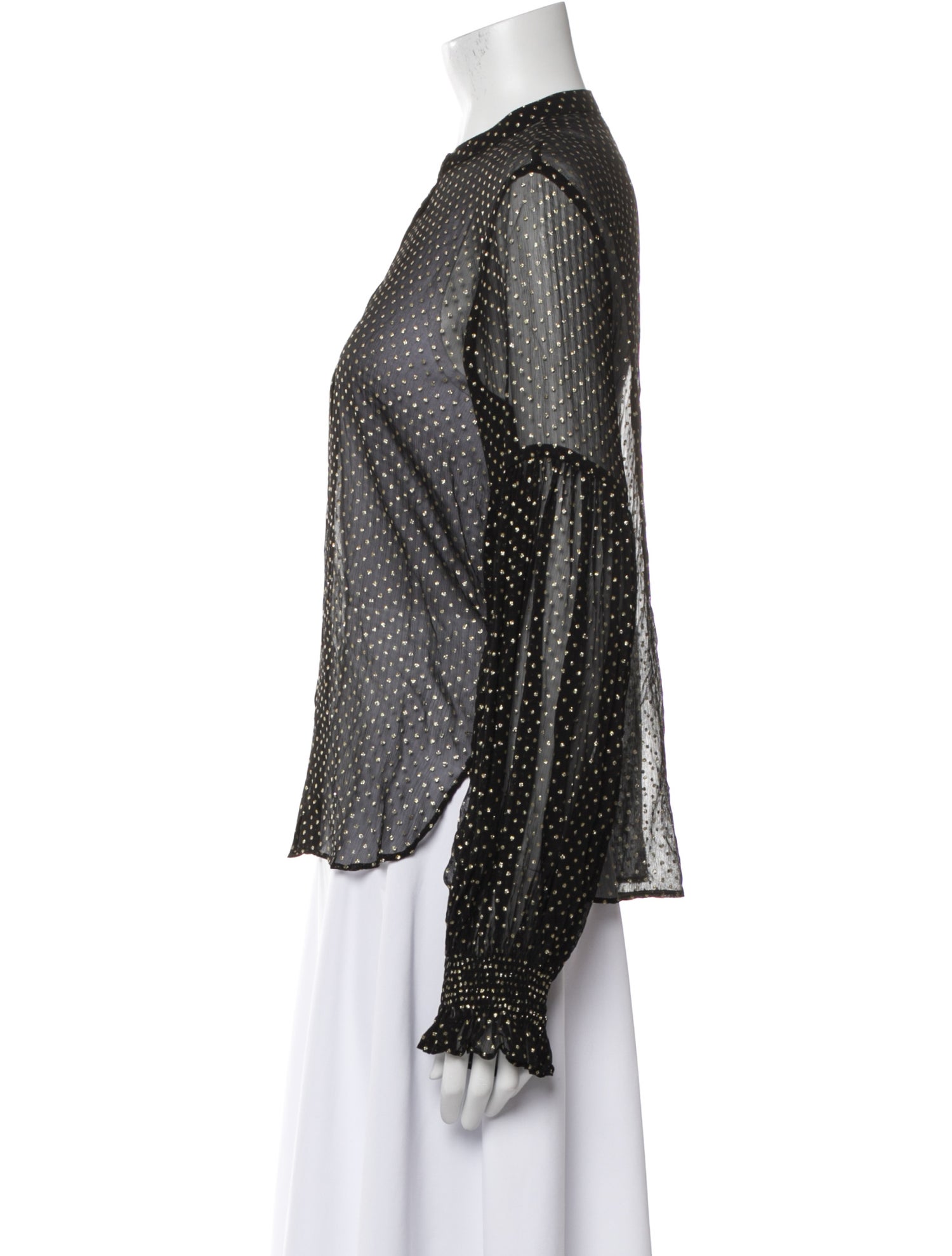 Zadig & Voltaire Polka Dot Print Crew Neck Blouse