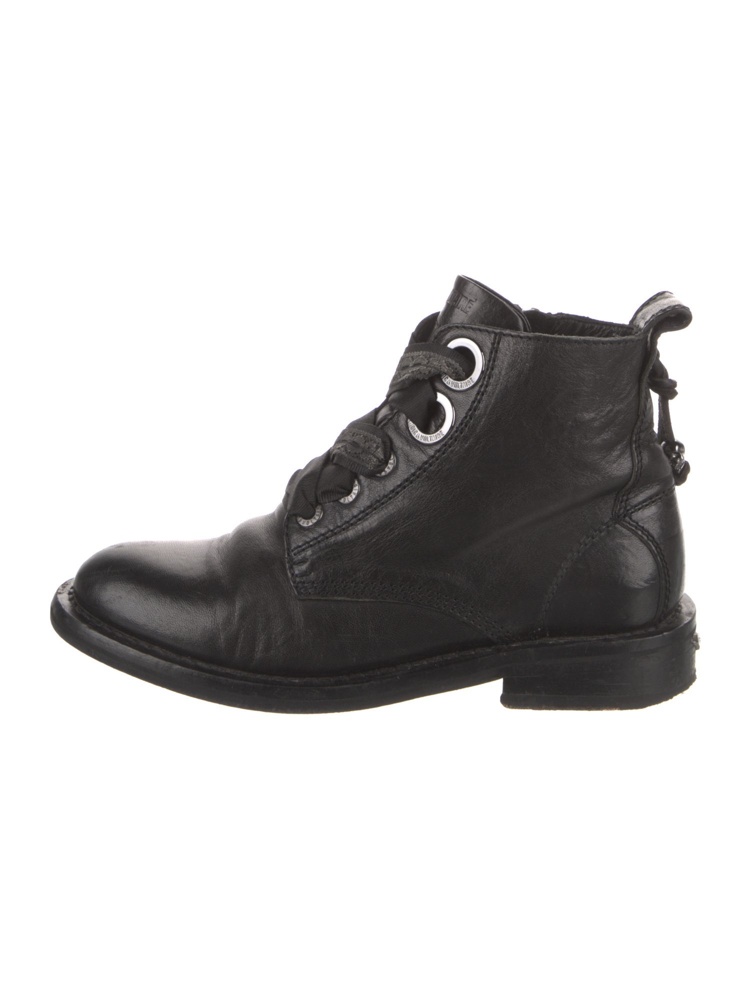Zadig & Voltaire Leather Combat Boots