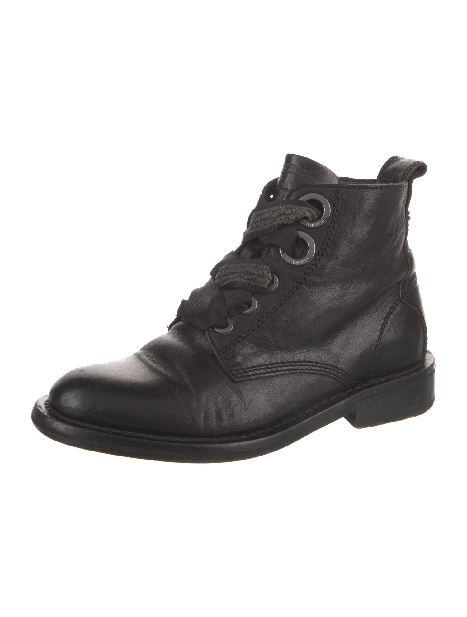 Zadig & Voltaire Leather Combat Boots